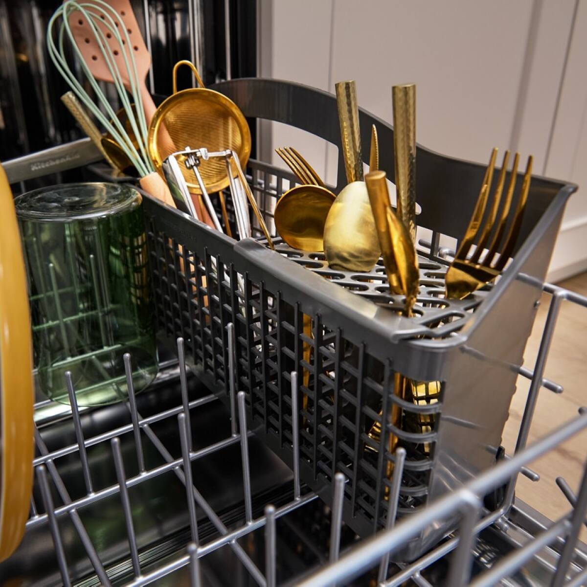 Alt View 5. KitchenAid - KitchenAid - 24" Front Control Built-In Tub Dishwasher with Third Level Utensil Rack and 47 dBA - PrintShield Stainless.