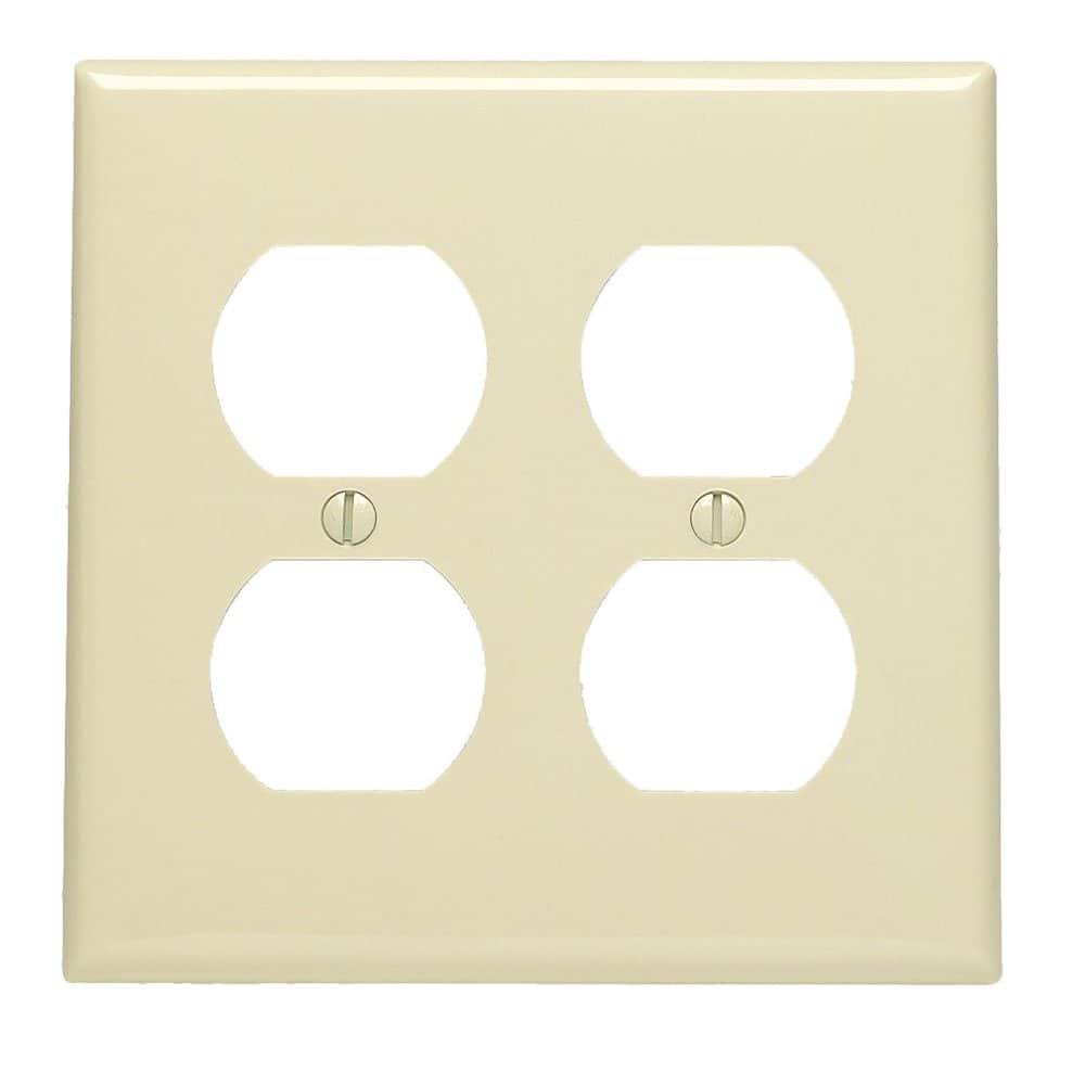 Leviton - 2 gang Nylon Duplex Wall Plate 1 pk - Ivory price history on PriceWatchPro