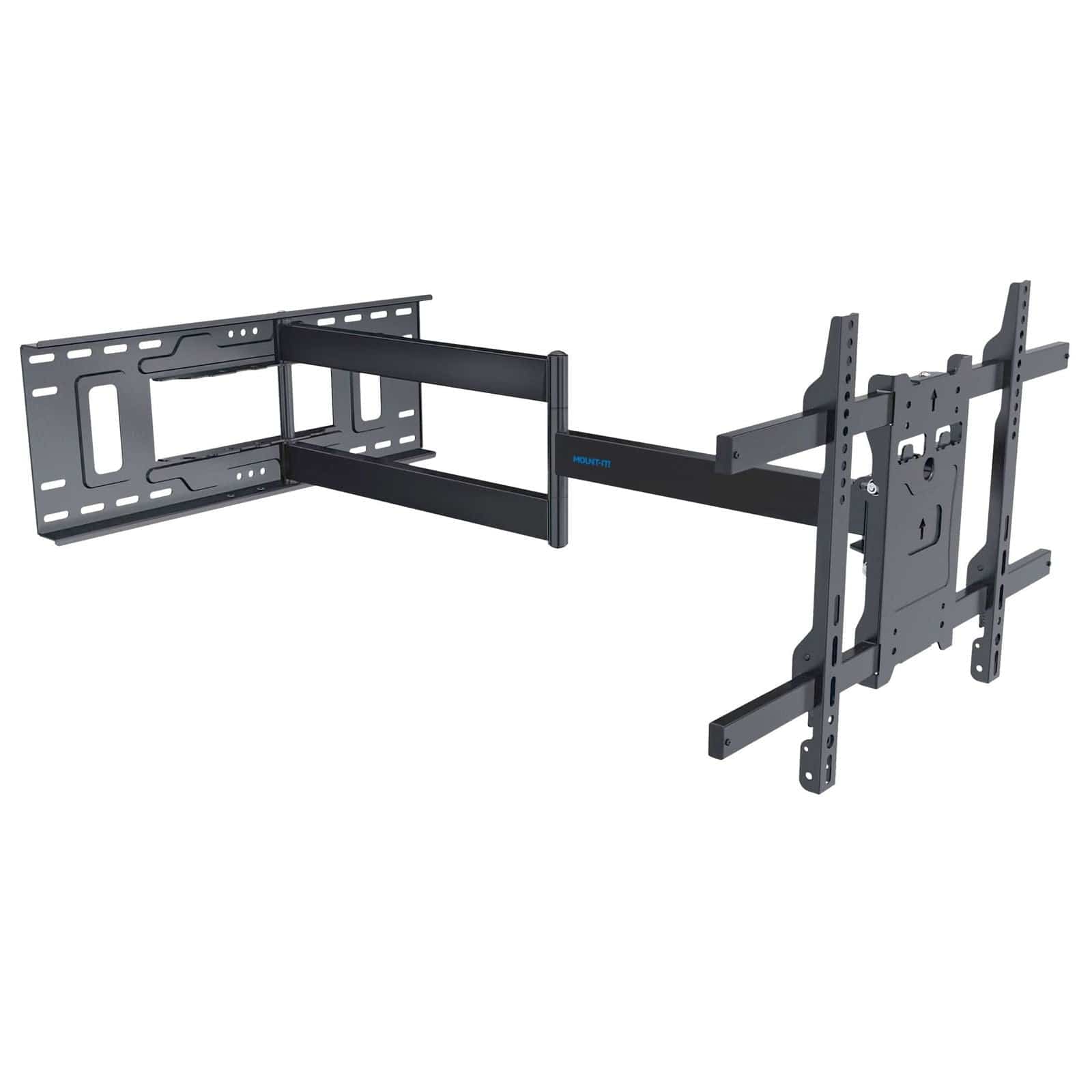Front. Mount-It! - Full-Motion TV Wall Mount with Extra-Long 38.8″ Extension for 40–80″ TVs, 121 lb Capacity - Black.