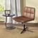 Alt View 1. Ecooso - Office Chair PU Leather Cross-Legged Seat with Oversized U-Shaped Cushion - Orange.