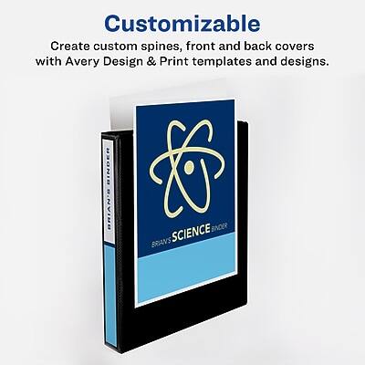 Customizable  
Create custom spines, front and back covers with Avery Design & Print templates and designs.

BRIAN'S SCIENCE BINDER