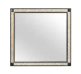 Global Furniture USA - Traditional Glam Blake Black/Gold Mirror - Black,Gold