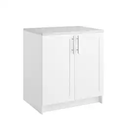 Prepac - Elite 32"W Storage Cabinet Engineered Wood Cabinet with Panel Doors - White