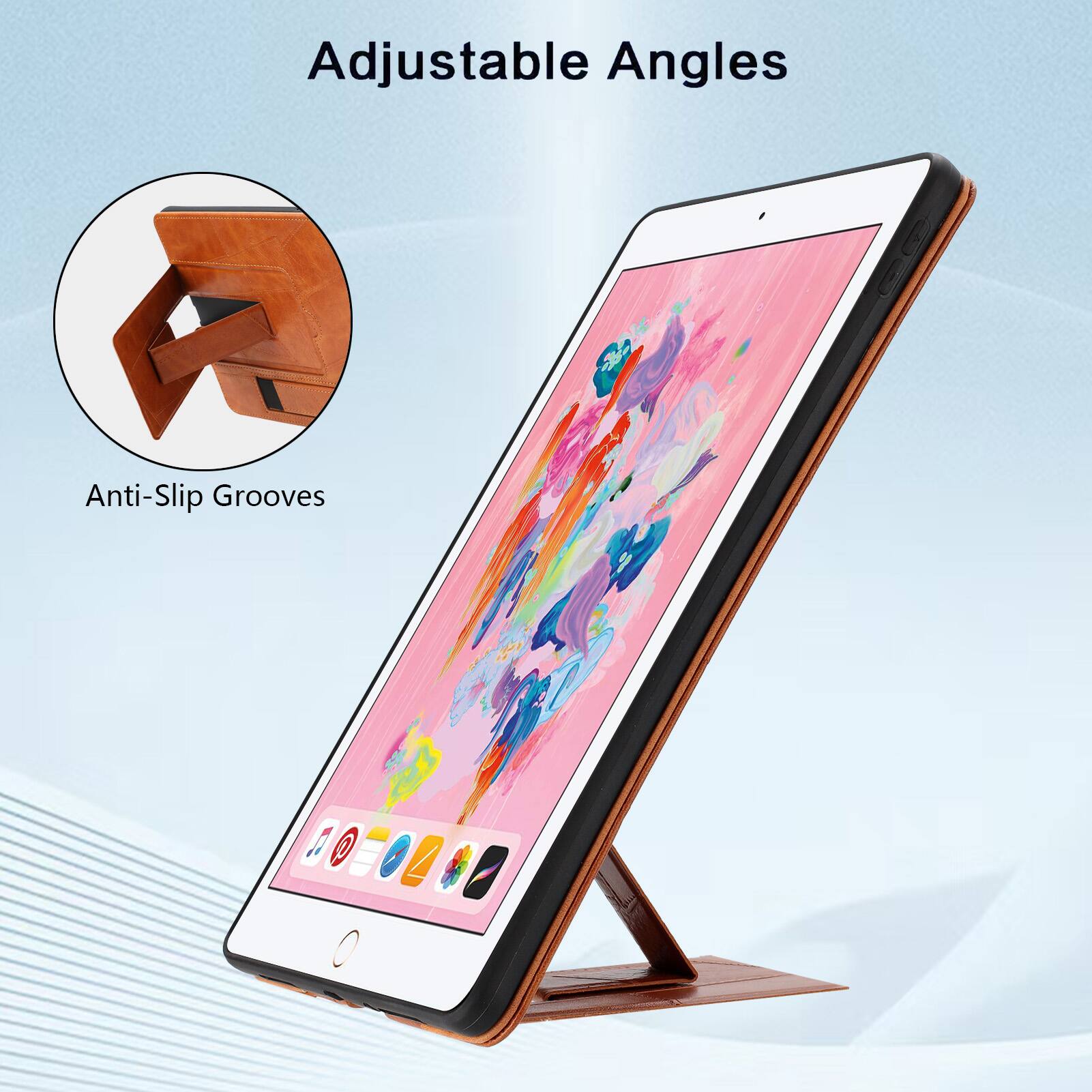 Adjustable Angles  
Anti-Slip Grooves