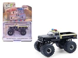 Greenlight - 1983 Dodge Ram W350 Monster Truck Florida Highway Patrol Cream Top Stripes Kings of Crunch Hot Pursuit 1/64 - Black