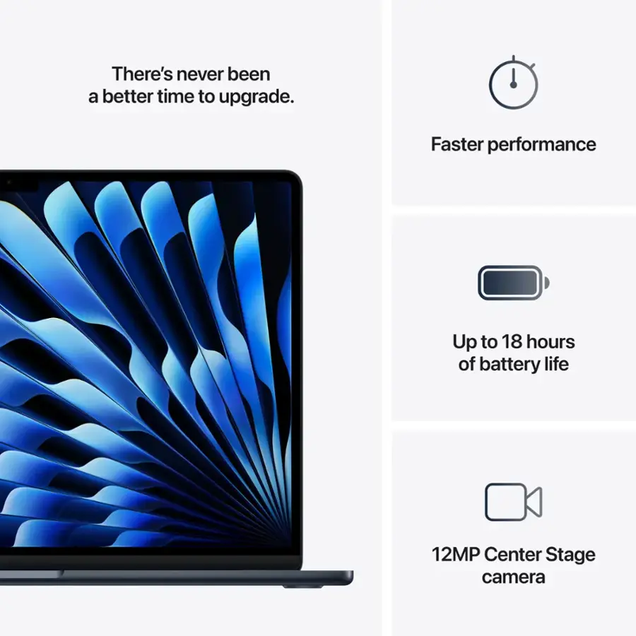There's never been a better time to upgrade. Faster performance. Up to 18 hours of battery life. 12MP Center Stage camera.