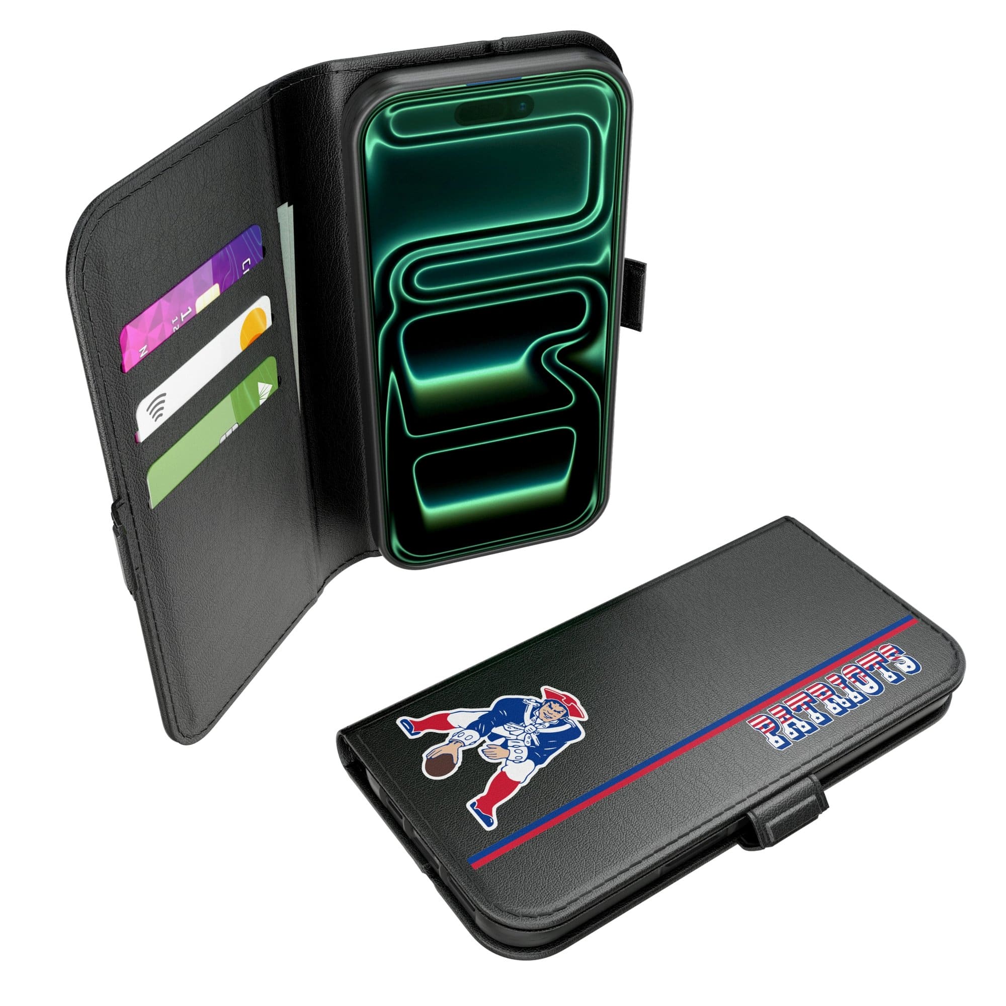 Keyscaper - NFL - New England Patriots - iPhone Folio 2.0 Case - 17 - Black price history on PriceWatchPro