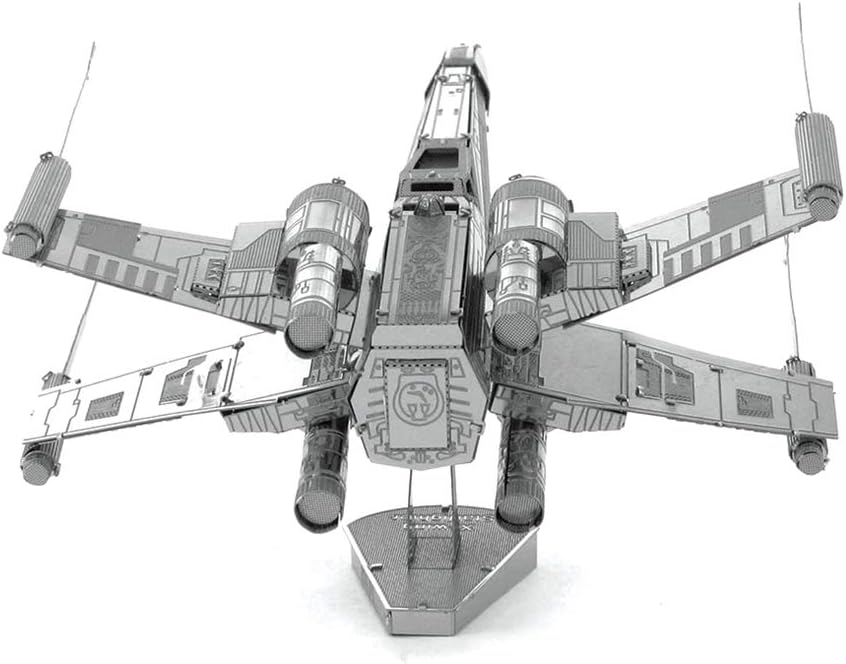 Alt View 2. Metal Earth - Metal Earth Star Wars X-Wing Fighter 3D Metal Model Kit Fascinations - Silver.