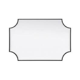 Elegant Kitchen and Bath - Notched Metal Mirror 27x42 inch - Black