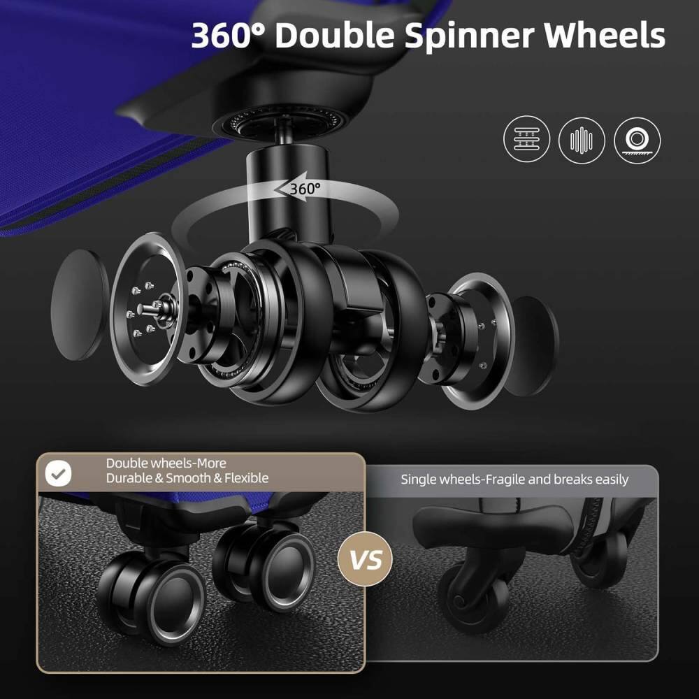 360° Double Spinner Wheels

Double wheels - More Durable & Smooth & Flexible

VS

Single wheels - Fragile and breaks easily