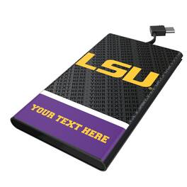 Keyscaper - LSU Tigers Personalized Endzone Plus 5000mAh Flat Powerbank - Black