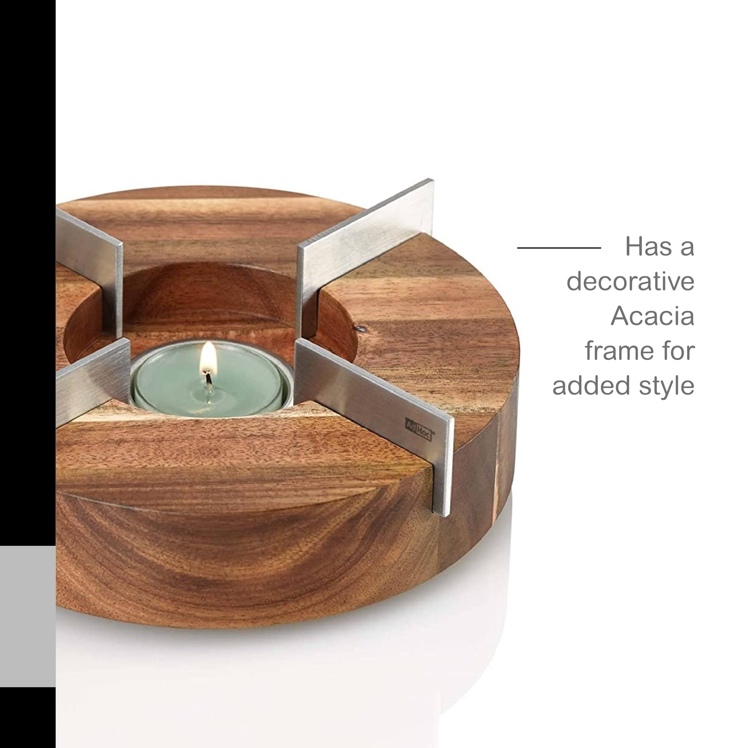 Has a decorative Acacia frame for added style