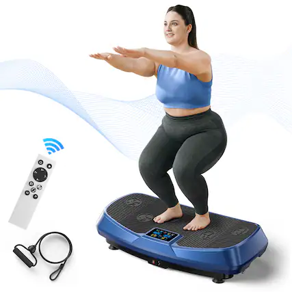 Front. MERACH - MERACH 3D Vibration Plate Exercise Machine 7-in-1 Vibration Plate with Glide, Swing & Massage for Whole Body Workout - Blue.