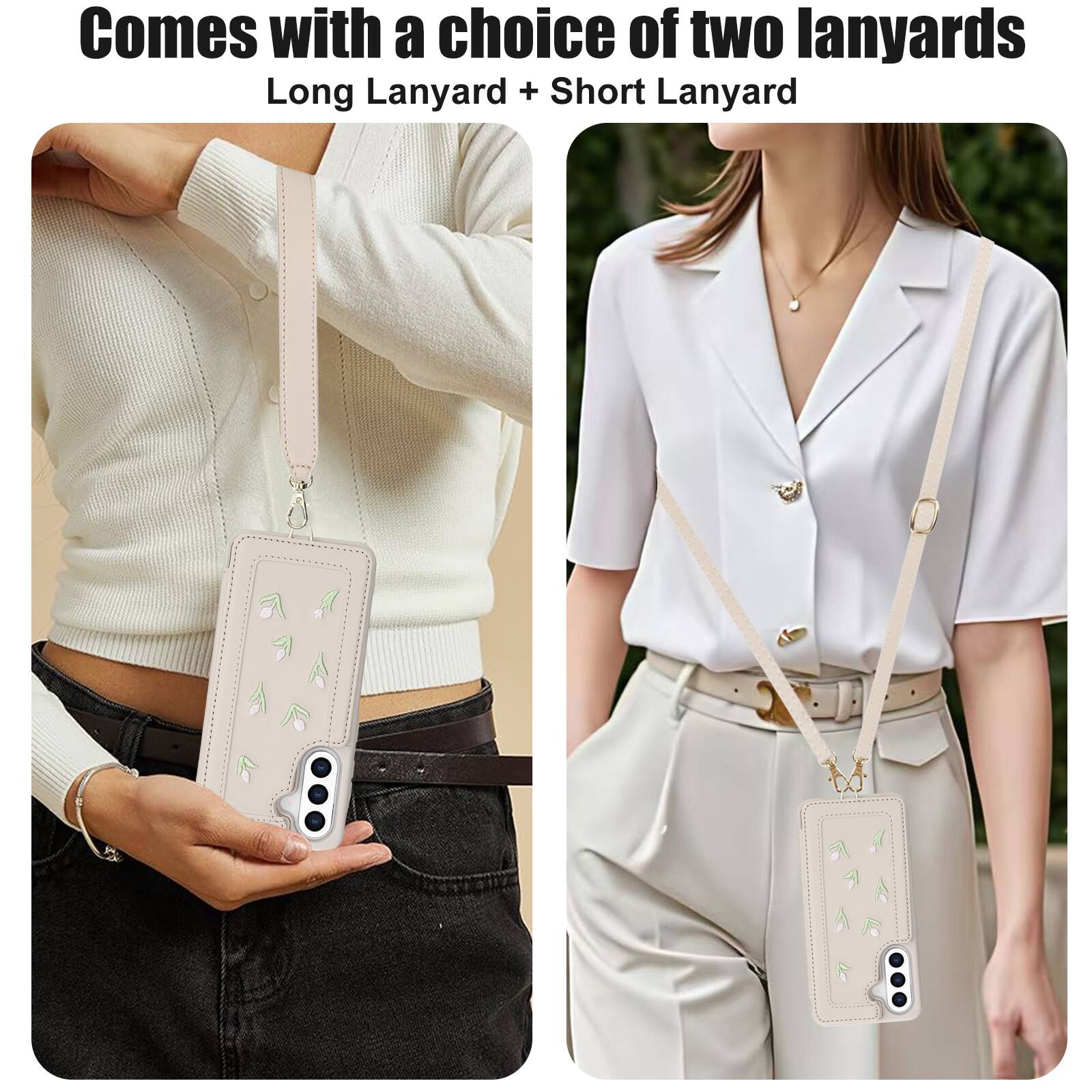 Comes with a choice of two lanyards  
Long Lanyard + Short Lanyard