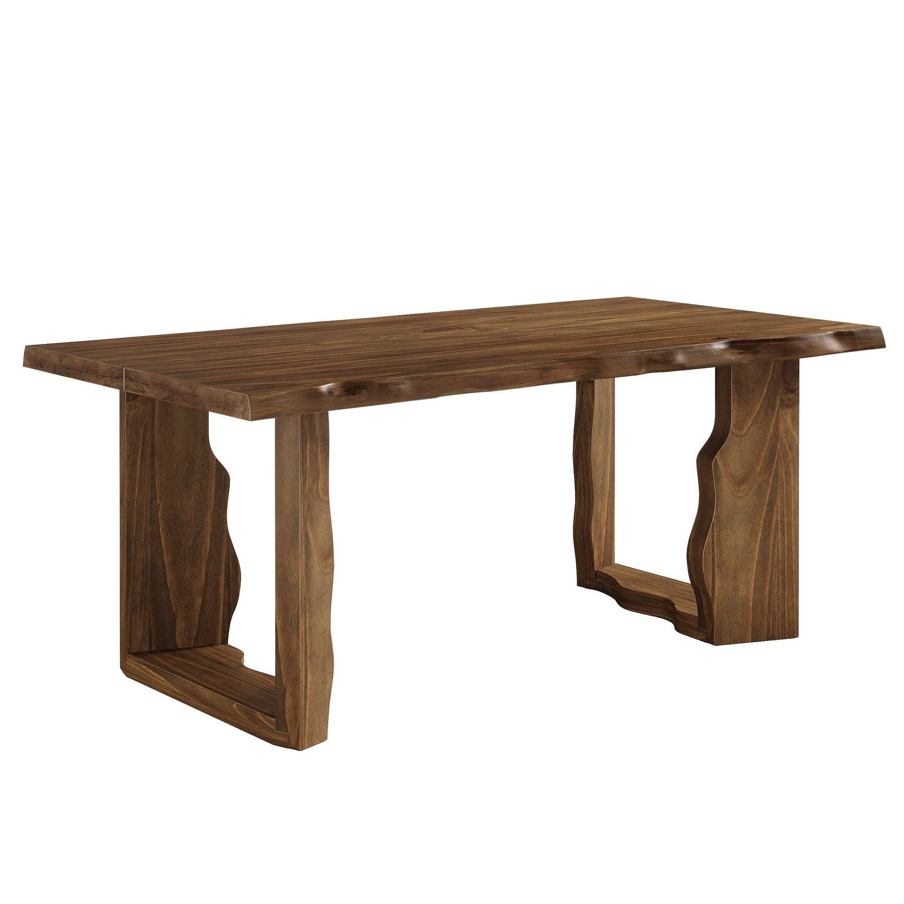 Alt View 2. Tribesigns - Office Executive Desk with Solid Wood Construction, for Computer Work and Writing in Home Offices - Dark Brown.