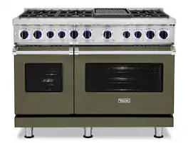 Viking - 48"W./24"D. Dual Fuel Sealed Burner Range-6 Burners/Griddle - Martini