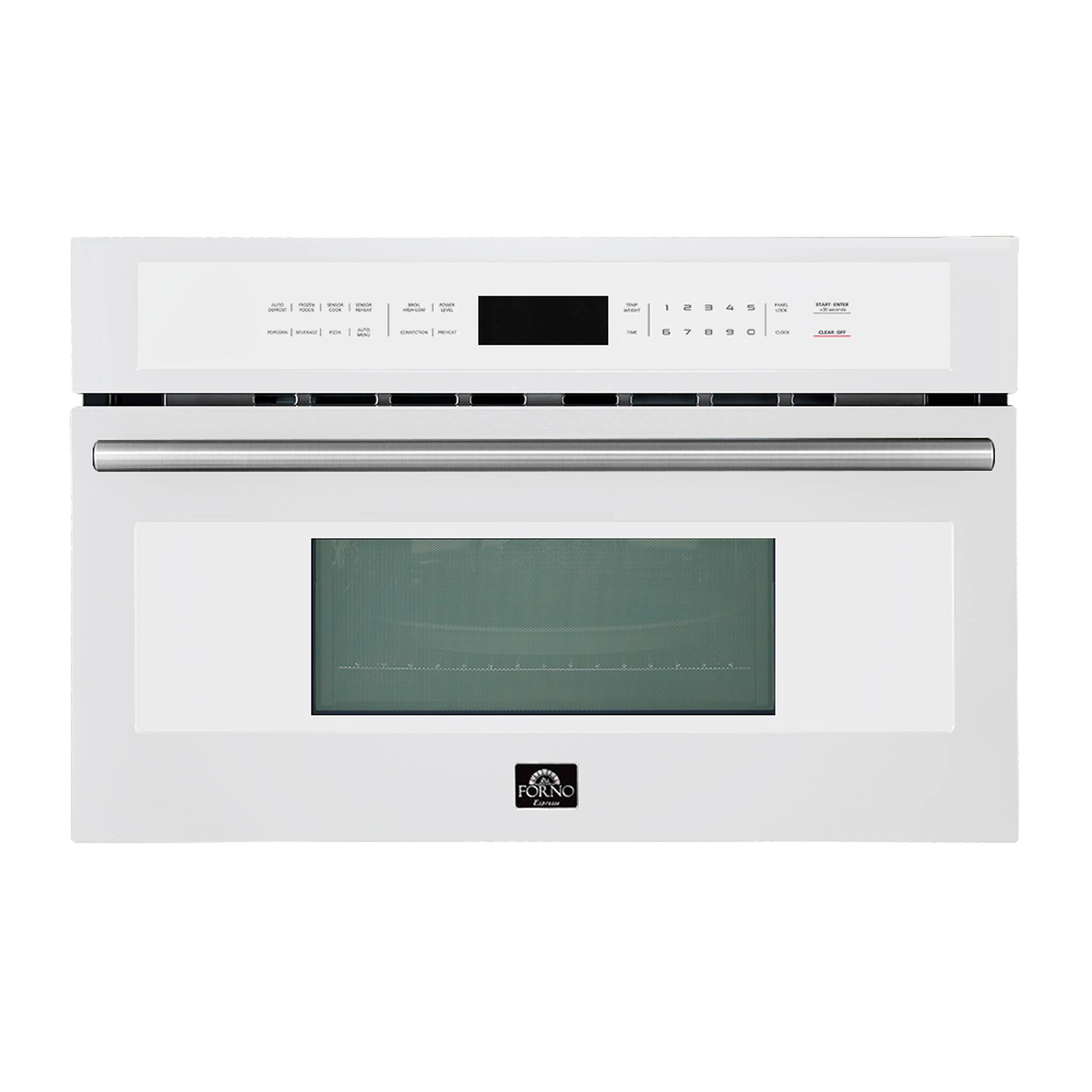 Alt View 2. Forno Appliances - Oliena Espresso 1.6 cu. ft. Built-in 1750W Compact Convection Oven and 1000W Microwave Combo with Sensor Cooking - White.