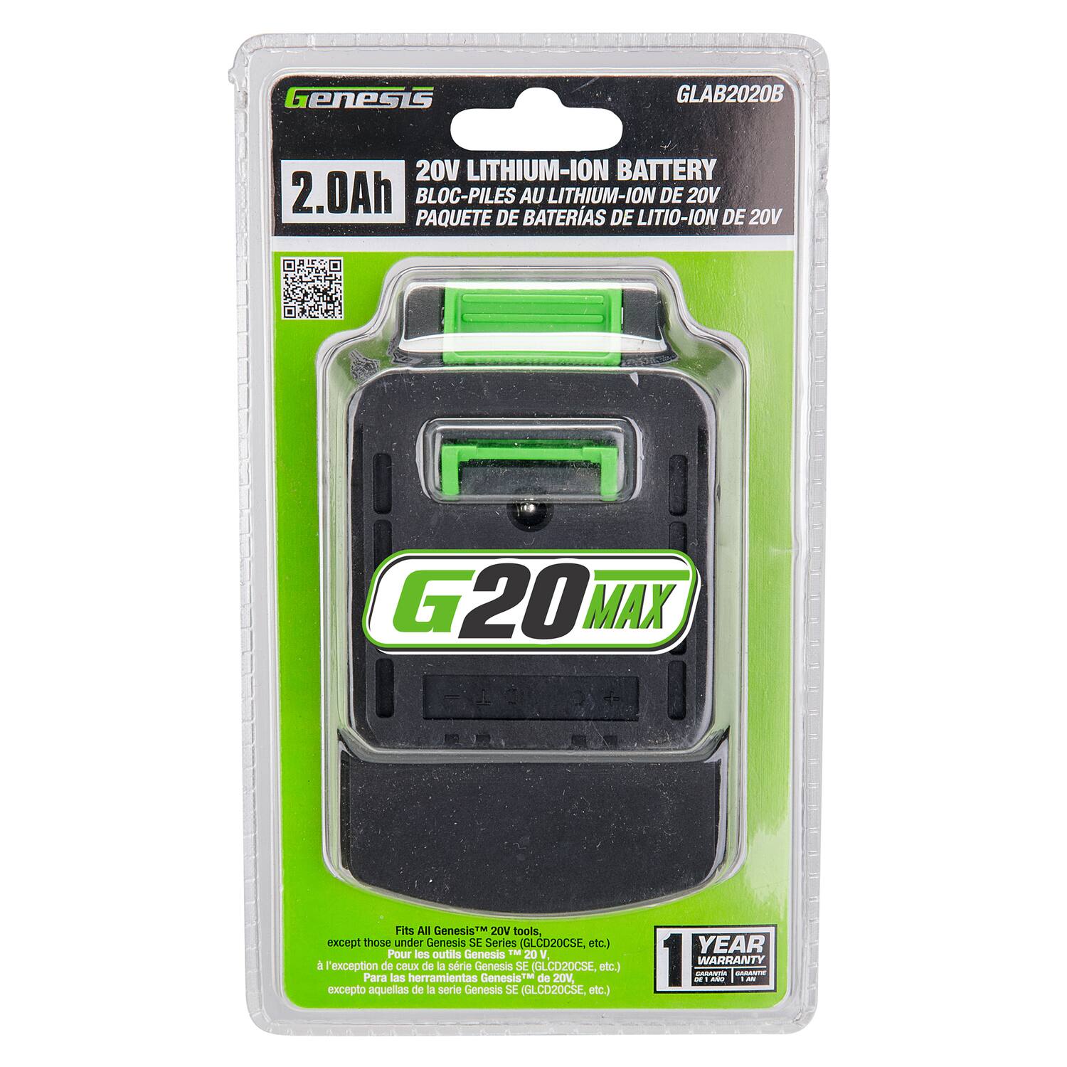 Genesis 20V 2.0 Ah Li Ion Battery GLAB2020B - Best Buy