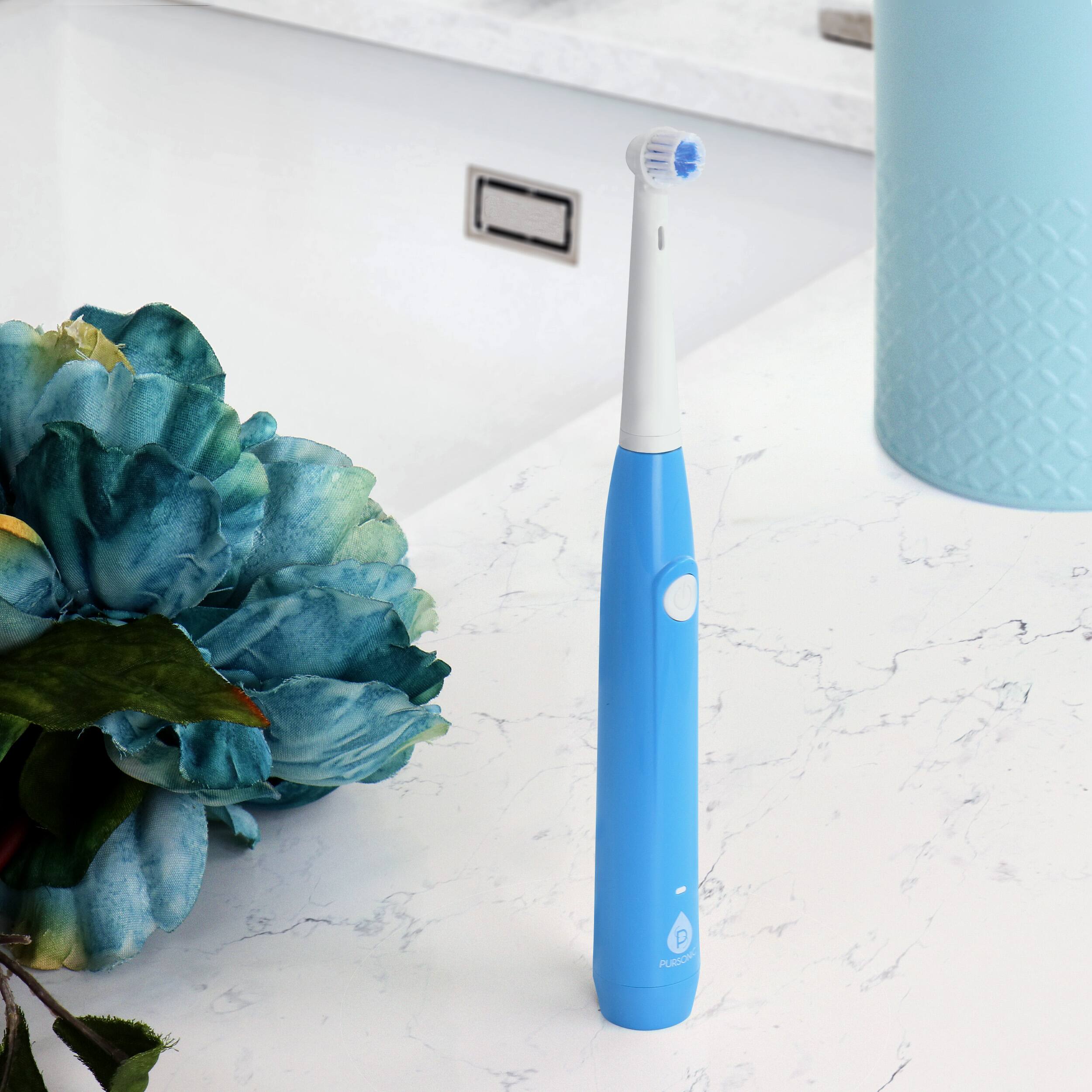 Alt View 4. Pursonic - Pursonic RET20USB Rechargeable Electric Toothbrush in Blue with 3 Brush Heads - Blue.