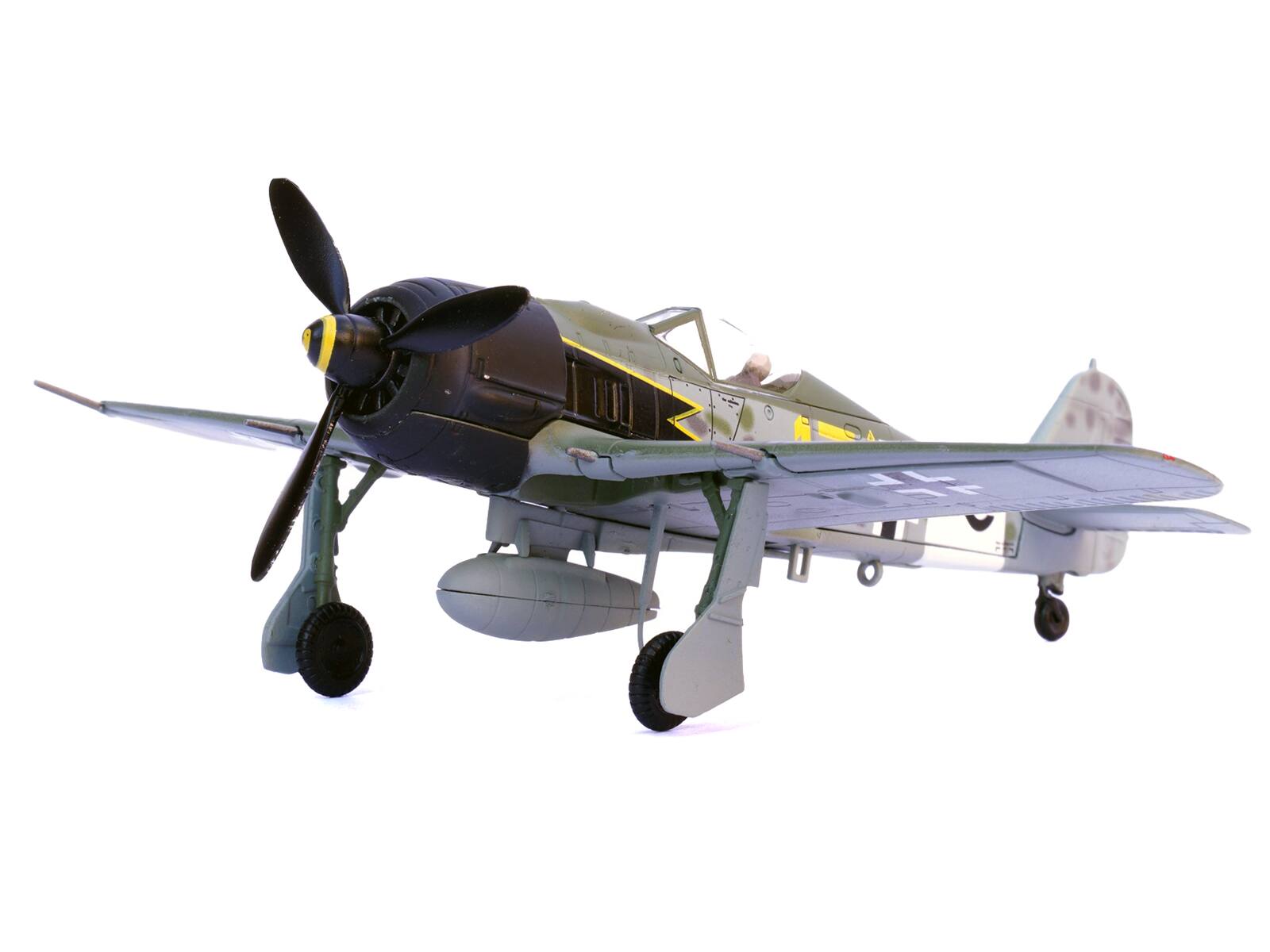 Back. Legion - Focke-Wulf Fw 190A Aircraft Yellow 17 24-Victory Ace Willi Unger 12./JG 3 Udet Germany (1944) German Luftwaffe 1/72 - Multicolor.