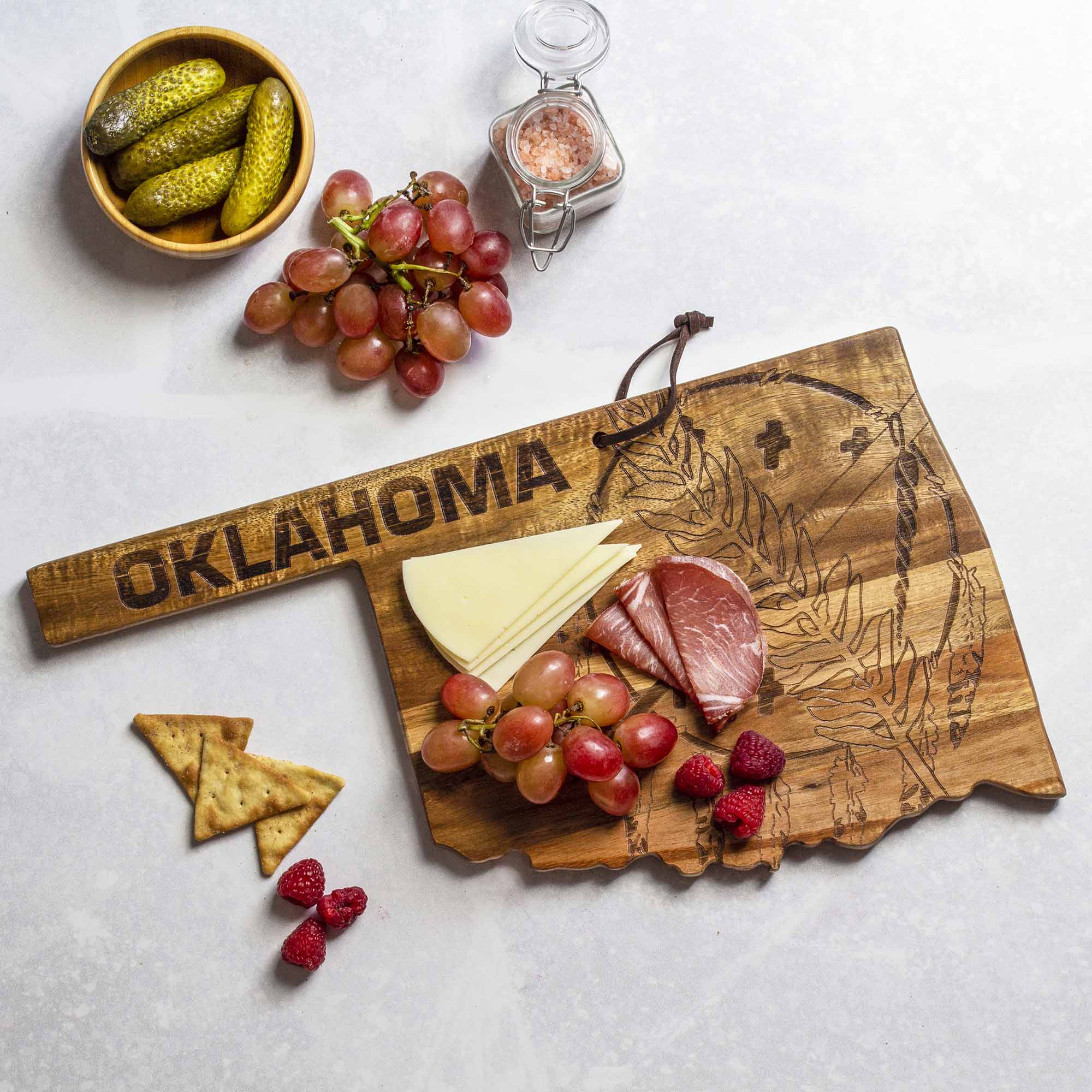 Angle. Rock & Branch - Origins Series Oklahoma Cutting Board.