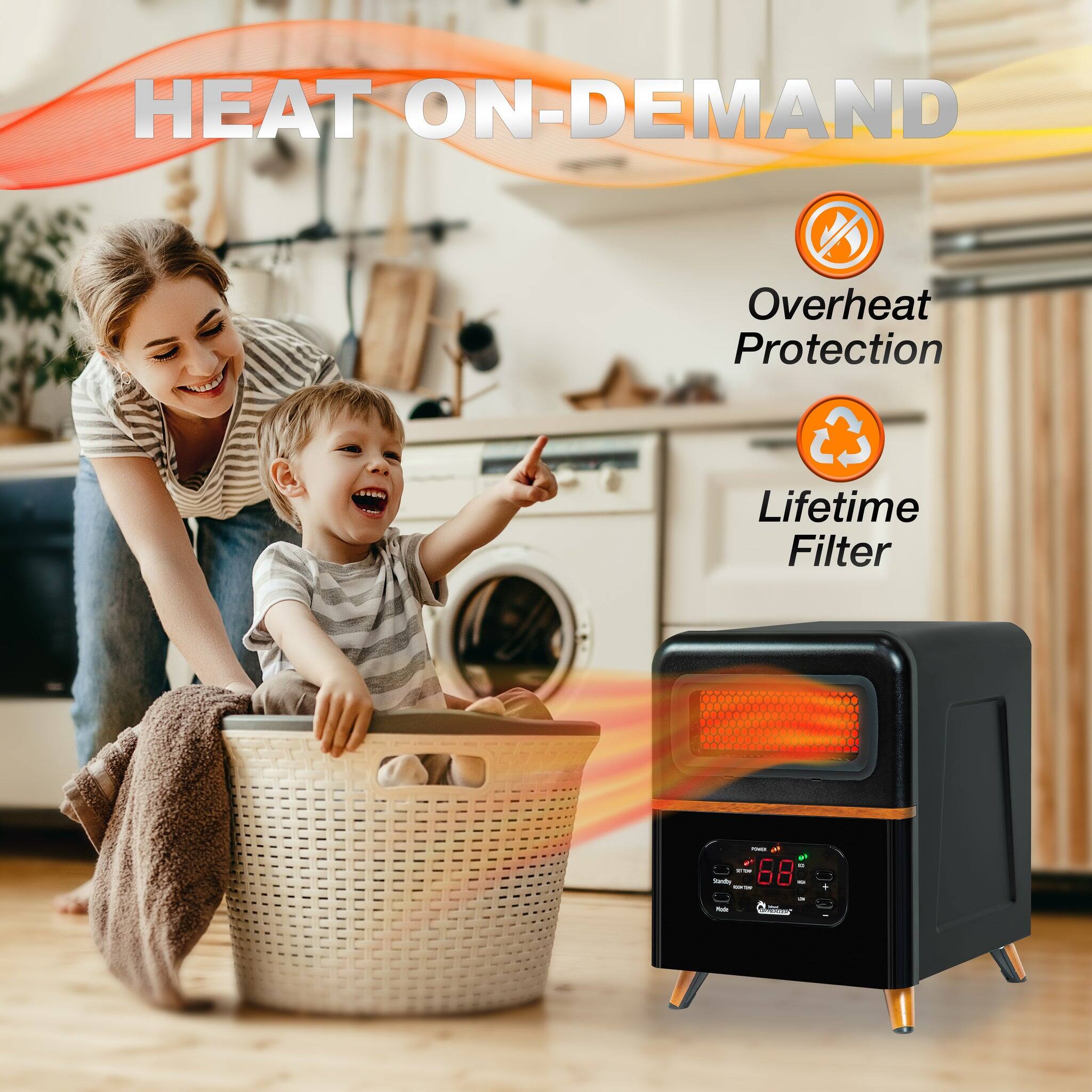 HEAT ON-DEMAND  
Overheat Protection  
Lifetime Filter