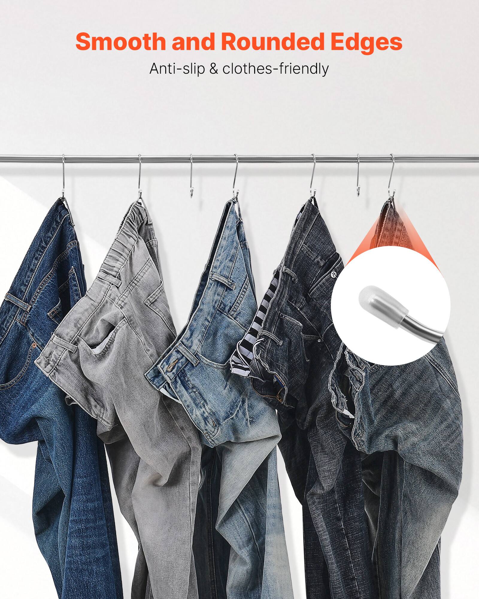 Smooth and Rounded Edges  
Anti-slip & clothes-friendly