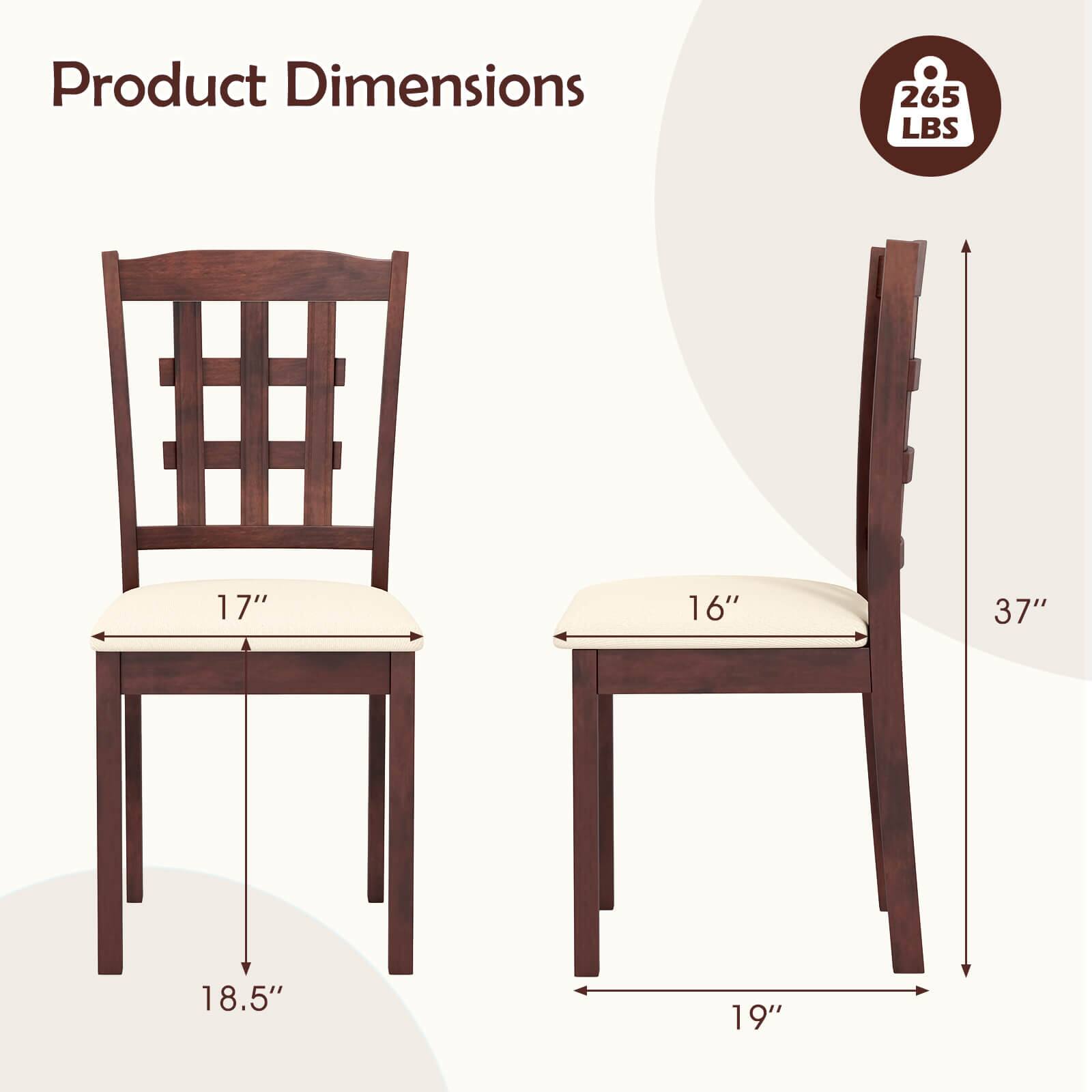 Product Dimensions: 17", 16", 37", 18.5", 19" 265 LBS