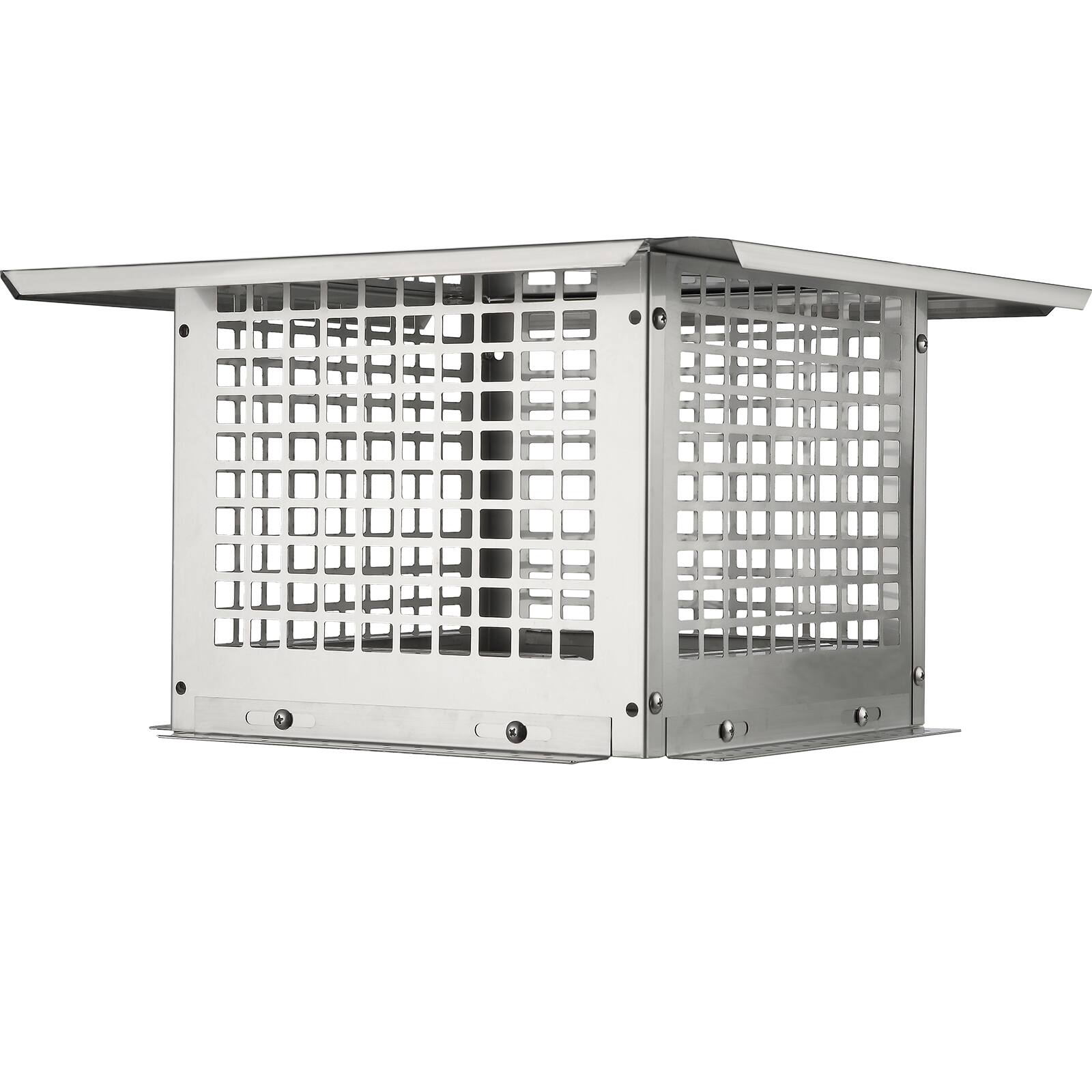 Alt View 5. VEVOR - Chimney Cap, 12 x 12 inch, 304 Stainless Steel Fireplace Chimney Cover, Not Easily Toppled & Practical Accessories - Silver.