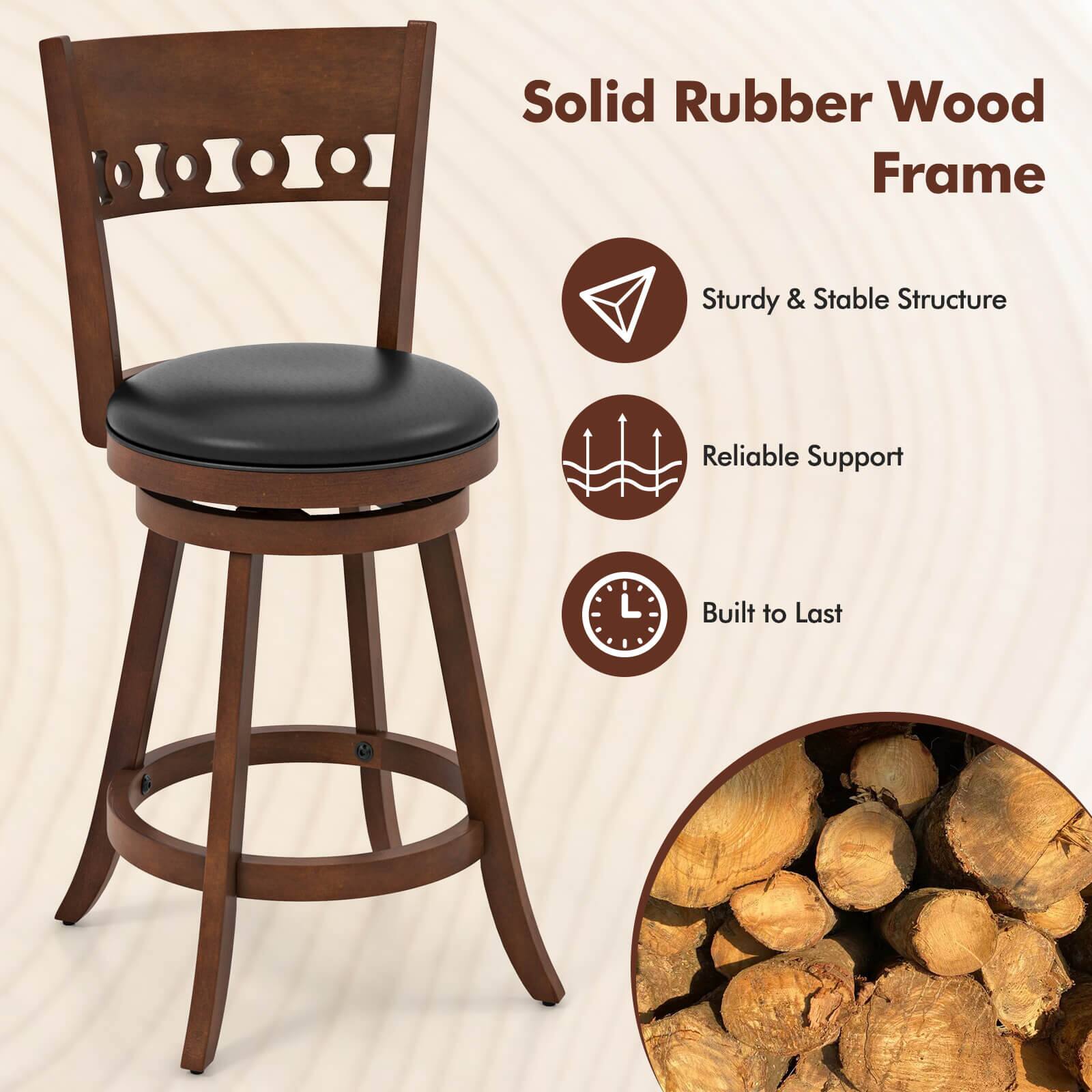 Solid Rubber Wood Frame, Sturdy & Stable Structure, Reliable Support, Built to Last