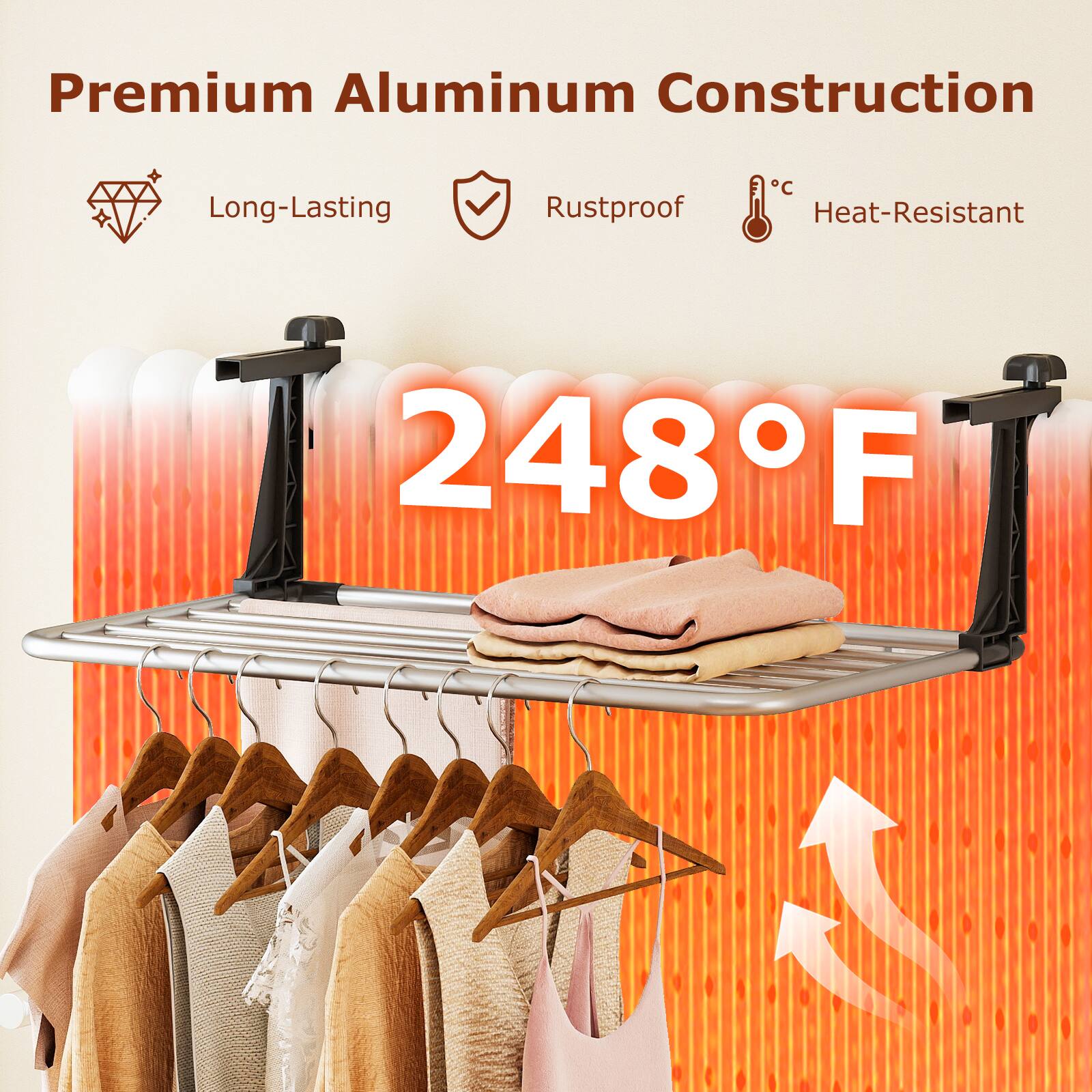 Premium Aluminum Construction  
Long-Lasting  
Rustproof  
Heat-Resistant  
248°F