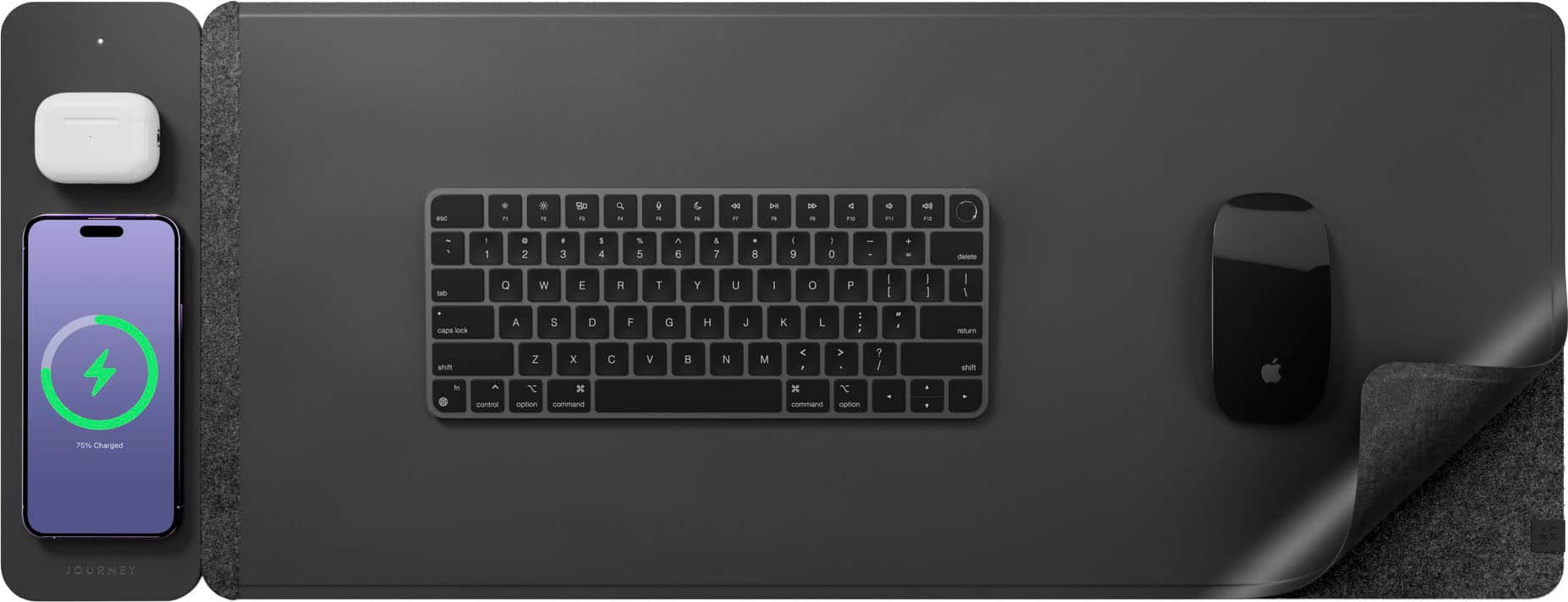 The text on the image reads:
"Journey"
This text is not grouped or corrected, as it is already a complete word.