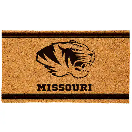 Front. Evergreen Enterprises - Missouri Tigers 16" x 28" Logo Turf Mat - Multicolor.