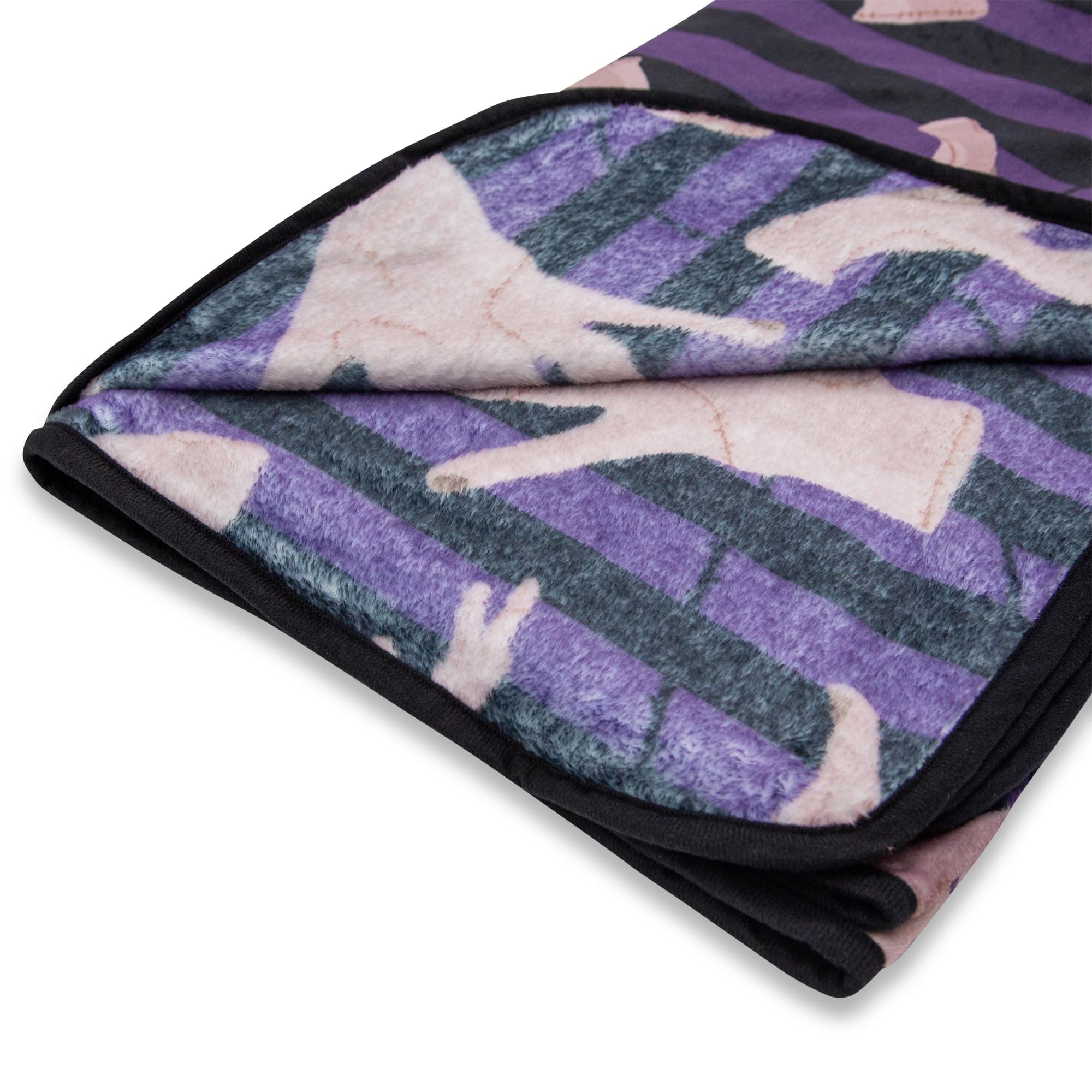 Alt View 10. Silver Buffalo - Addams Family Wednesday Thing Raschel Throw Blanket | 45 x 60 Inches - Purple.