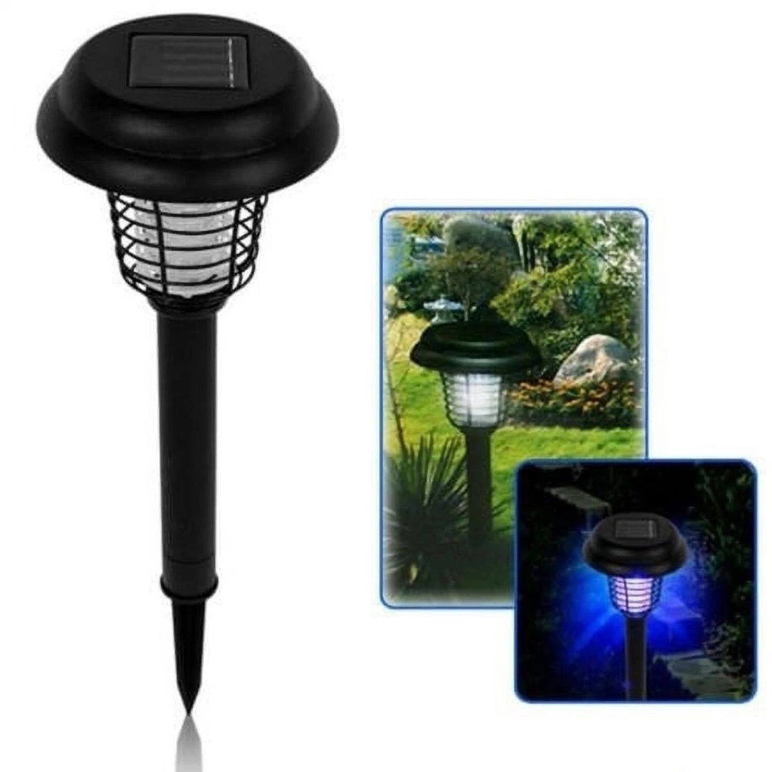 Angle. Stock Preferred - Solar Powered Mosquito & Insect Bug Zapper - Black.