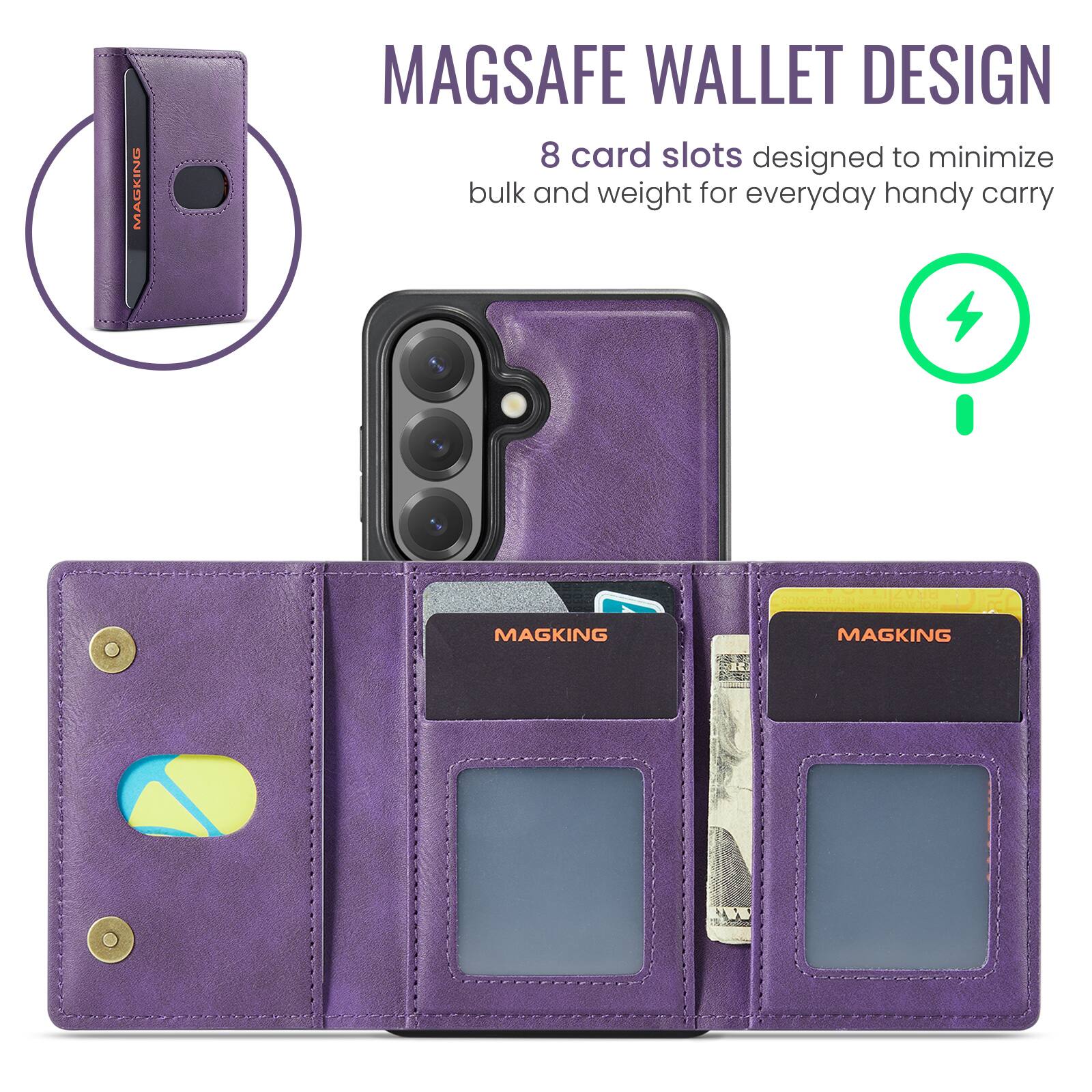 MAGSAFE WALLET DESIGN  
8 card slots designed to minimize bulk and weight for everyday handy carry