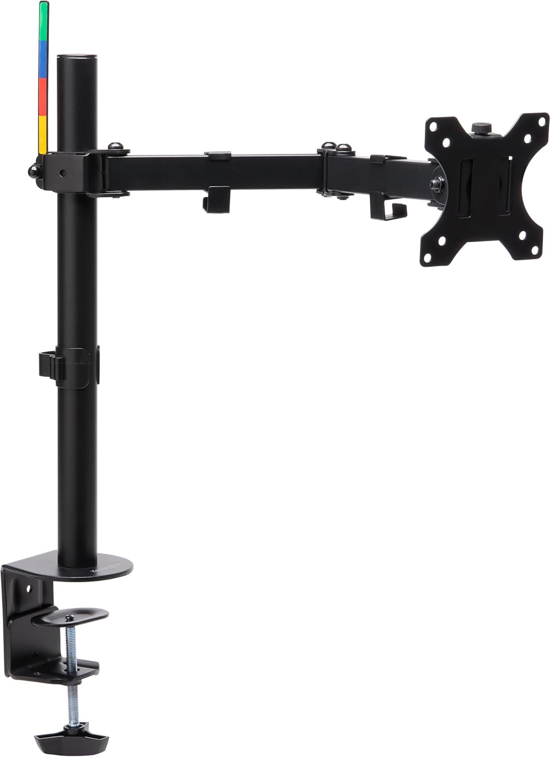 Front. Kensington - SmartFit ErgoExtend Single Monitor Arm – Black (K55408WW) - Clear.