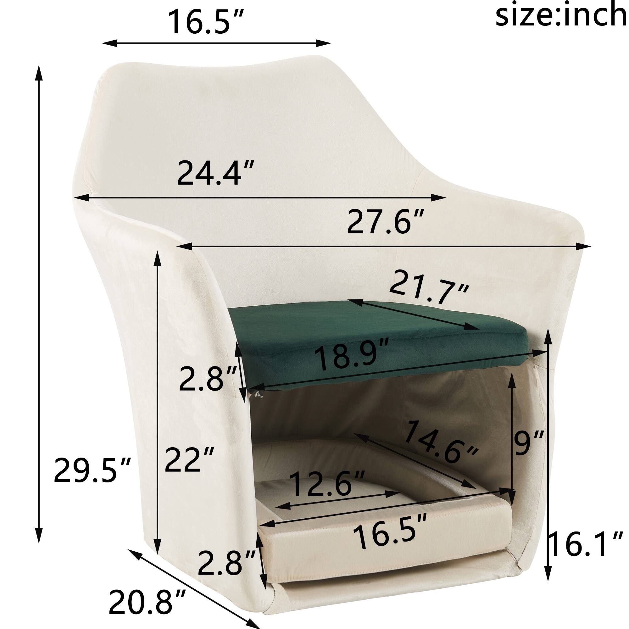 16.5"  
24.4"  
27.6"  
21.7"  
18.9"  
2.8"  
14.6"  
9"  
29.5"  
22"  
12.6"  
16.5"  
16.1"  
2.8"  
20.8"