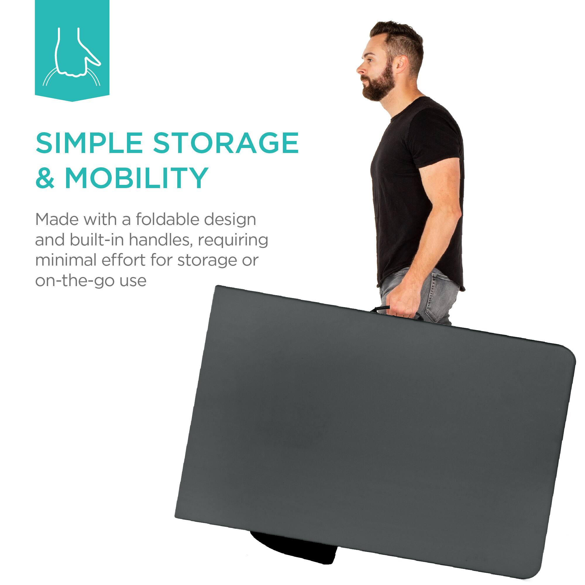 SIMPLE STORAGE & MOBILITY

Made with a foldable design and built-in handles, requiring minimal effort for storage or on-the-go use