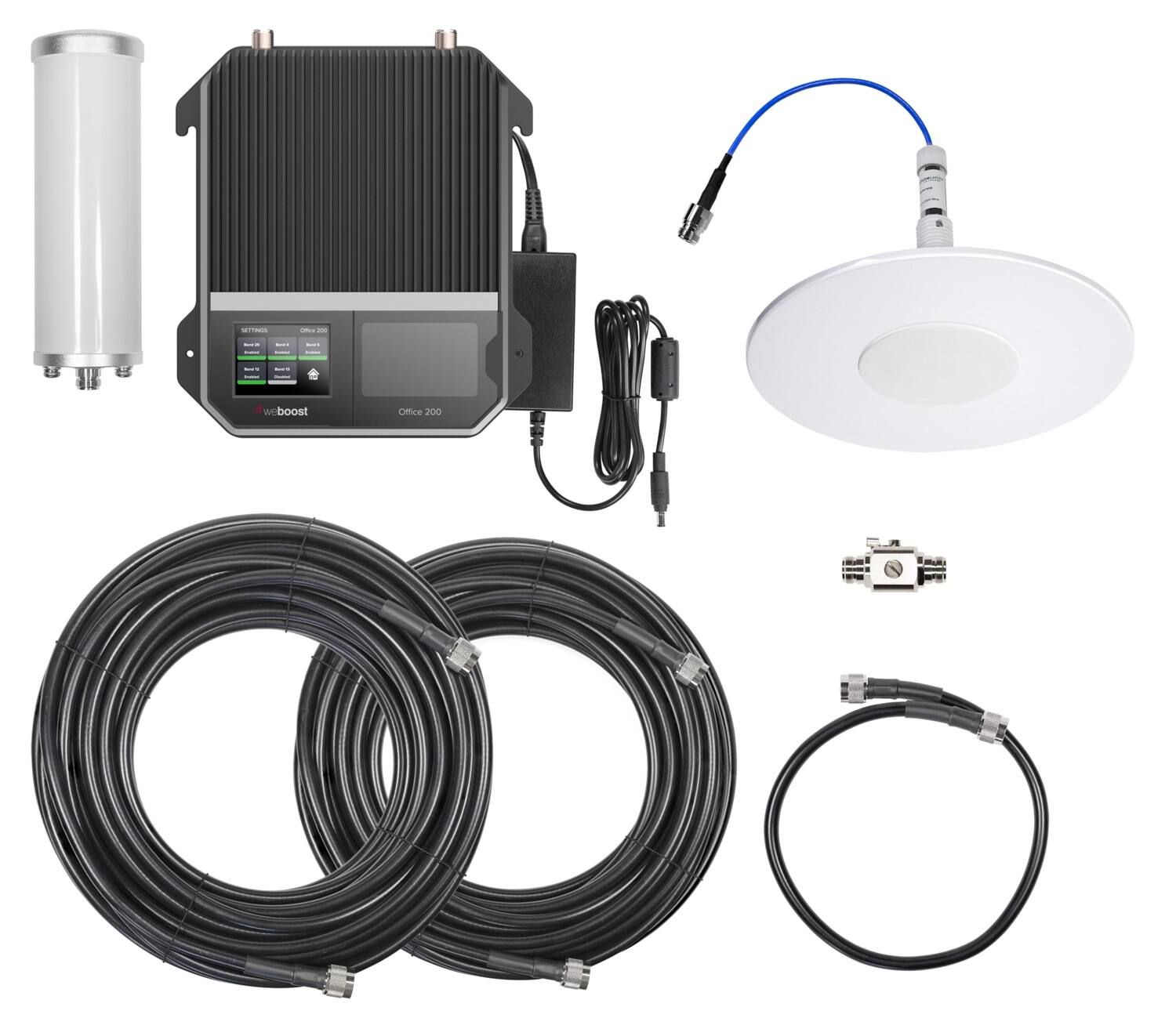 Alt View 11. weBoost - Office 200 Cellular Signal Booster Kit for Small/Medium Businesses or Warehouse Spaces between 12,000 - 35,000 sq. ft. - Black.