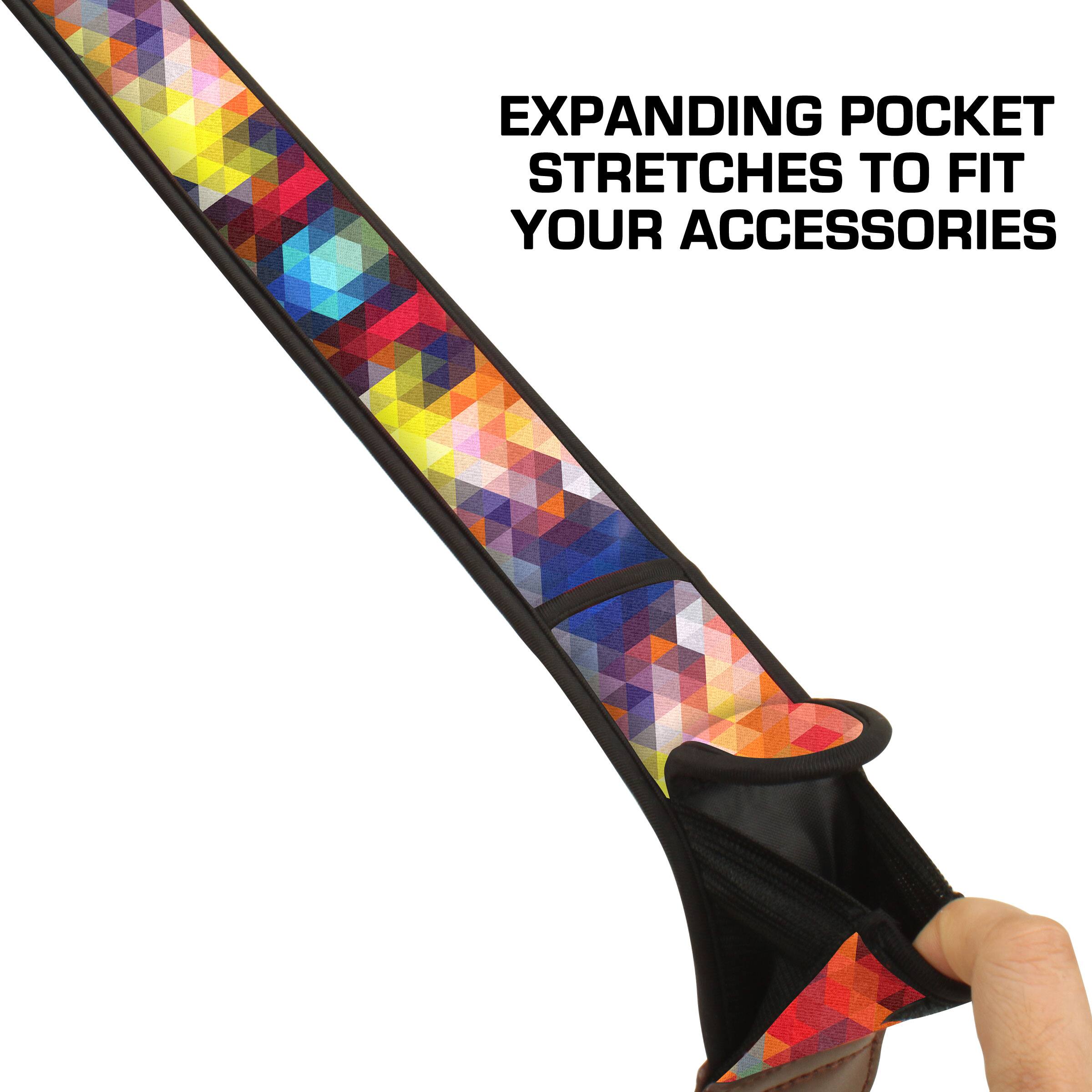 EXPANDING POCKET STRETCHES TO FIT YOUR ACCESSORIES
