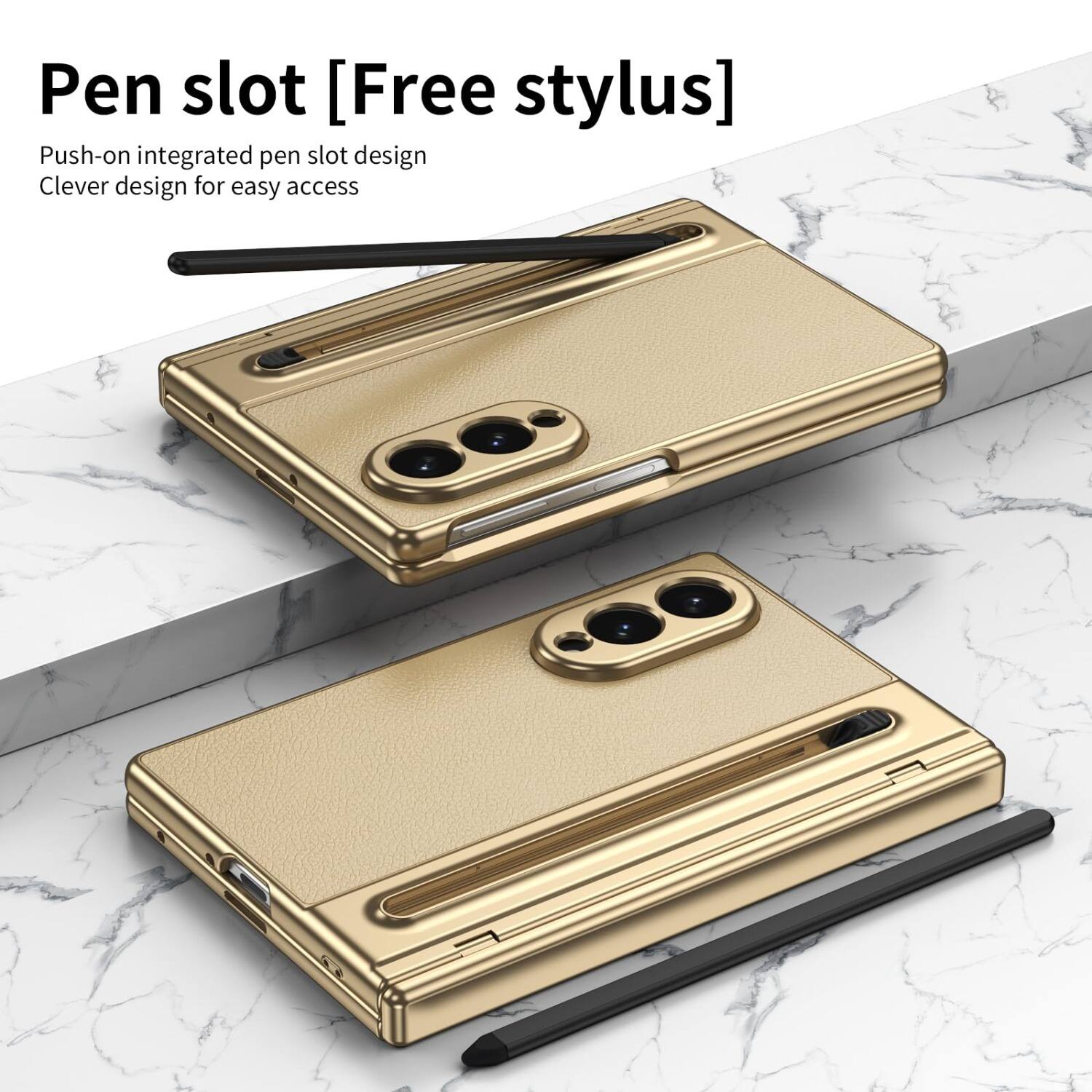 Pen slot [Free stylus]  
Push-on integrated pen slot design  
Clever design for easy access