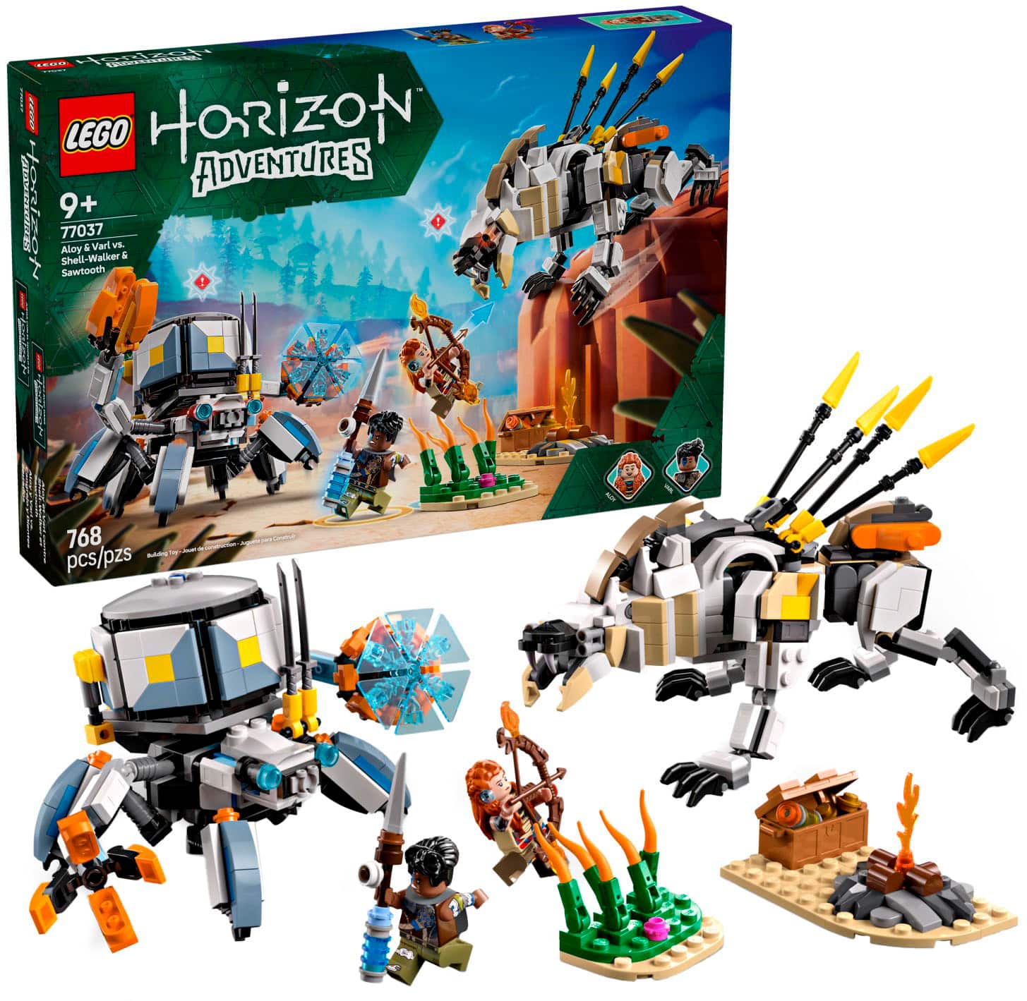LEGO - Horizon Adventures Aloy & Varl vs. Shell-Walker & Sawtooth Toy 77037