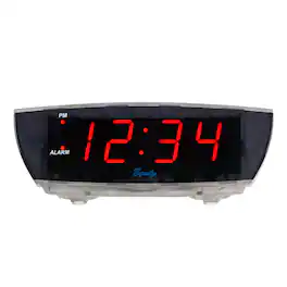 Equity - 0.9 Inch Digital Alarm Clock with Clear See-Through Case - Transparent