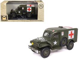 Dodge WC54 Ambulance Olive Drab "United States Army" 1/43 Diecast Model by Militaria Die Cast - Green