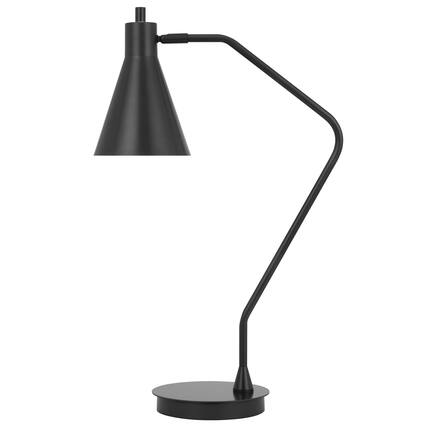 Front. Manhattan Lane - Sty 24 Inch Task Table Lamp, Swivel Shade, Angled Thin Metal Pole - Gray.