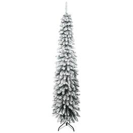 Homcom - Tall Unlit Slim Pencil Xmas Tree - Green