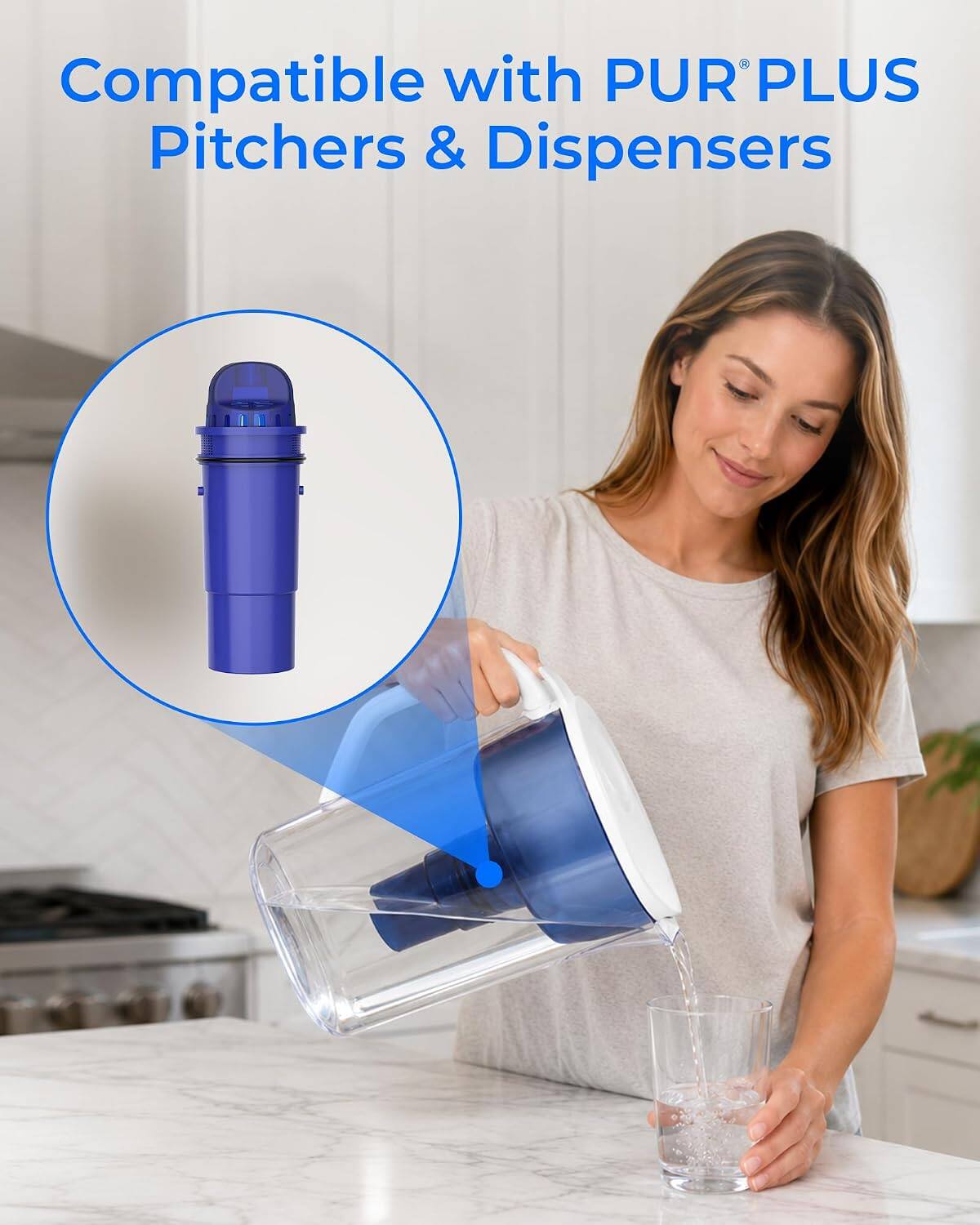 Compatible with PUR PLUS Pitchers & Dispensers