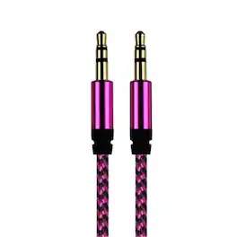 Home Collection - 2pcs Pink 3.5mm AUX Stereo Audio Cable – Male to Male Jack Cord
