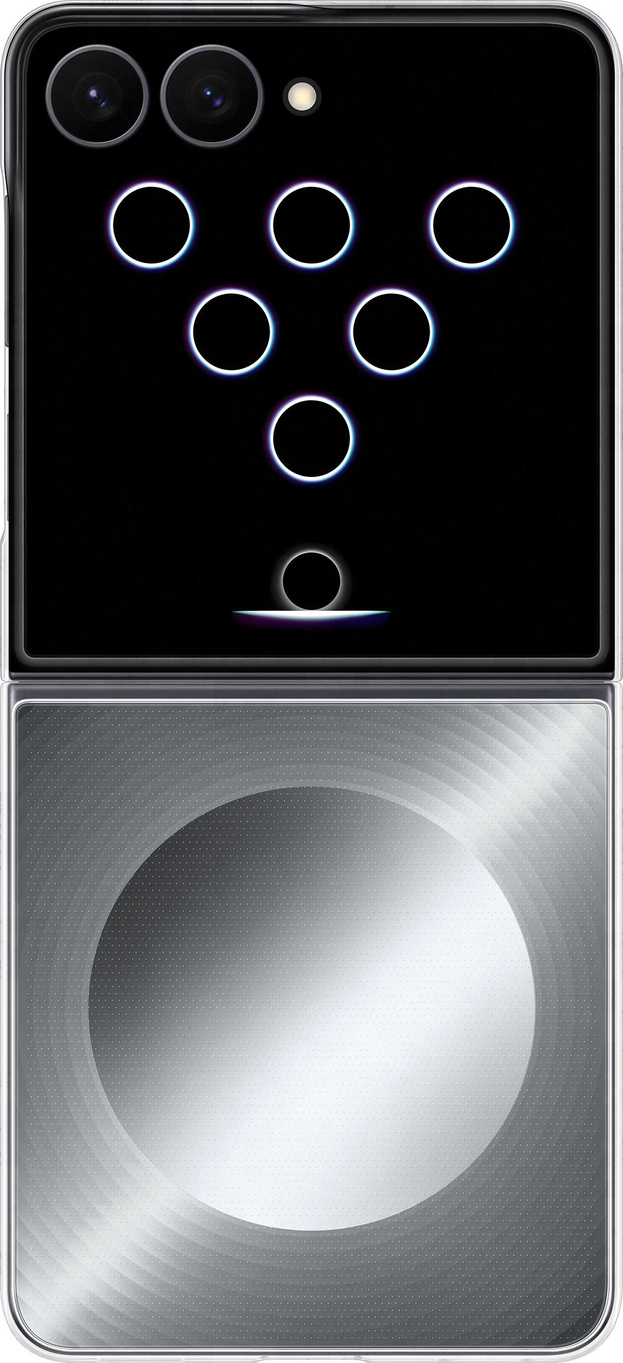 Front. Samsung - Galaxy Z Flip8 Flipsuit Case - Silver.